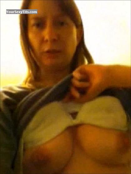 Tit Flash: My Small Tits (Selfie) - Topless Andrea from United Kingdom